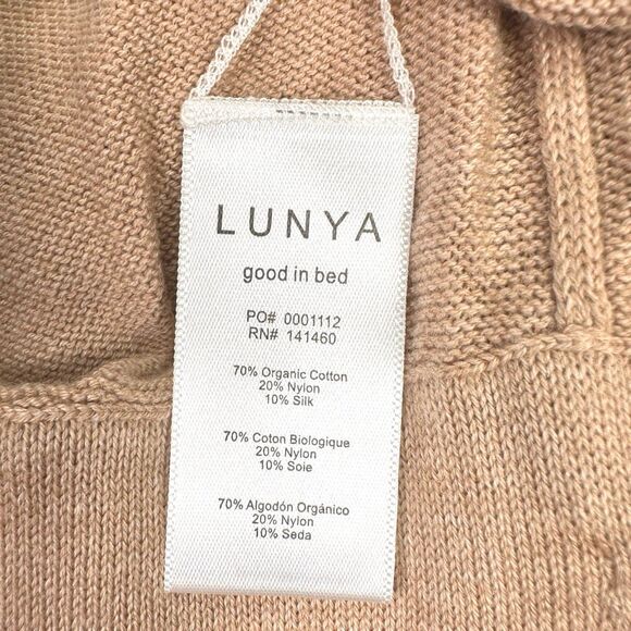 Lunya Cozy Cotton Silk Relaxed Wide Leg Loungewear Pants - Size Large - Picture 7 of 9